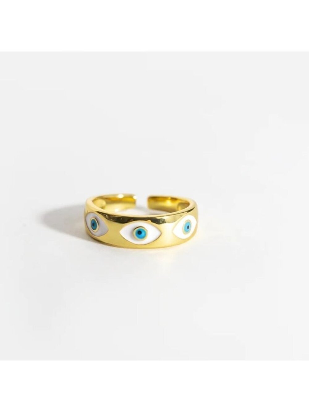 Gold Evil Eye Ring M1280